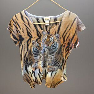 Original Animal Bengal Tigers T-Shirt, Size M, Lightweight, Casual Everyday Zoo